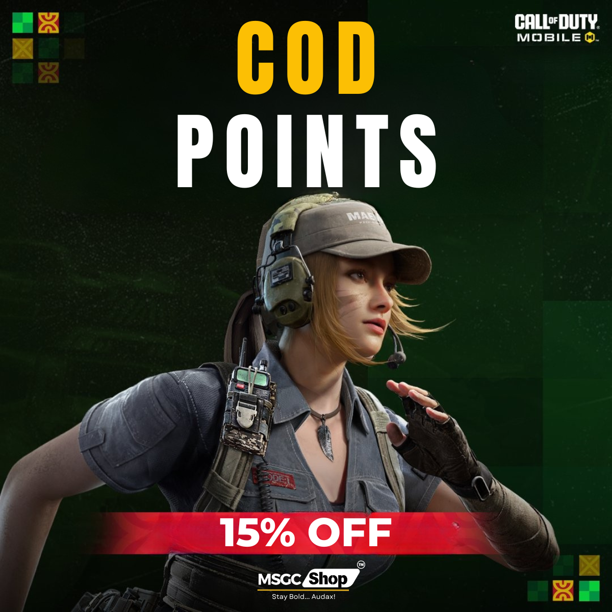 COD Points – 15% OFF